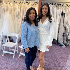 Abercrombie & Fitch White Long Sleeve Blazer Dress